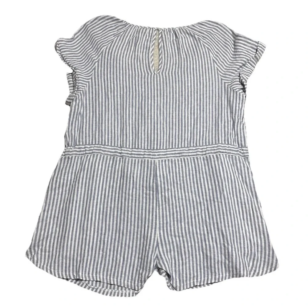 Universal Thread Linen Dress Women's Size Large Blue Hickory Stripe Faux Jumper